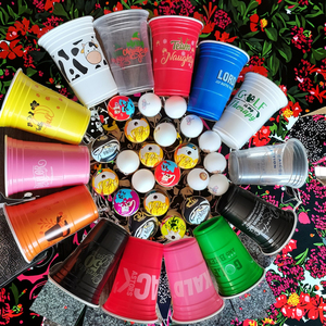 Cá nhân tái sử dụng PP đôi tường ly nhựa với biểu tượng tùy chỉnh UV in 95/97/98mm Đường <span class=keywords><strong>k</strong></span>ính tùy chọn - Product Image 4