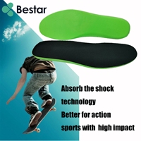 Semelles de sport en PU, absorption des chocs, amorti haute performance, respirantes, inserts pour chaussures de sport, skateboard, course à pied, sports d'action