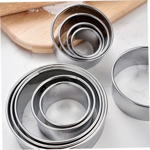 Baking <b>Tools</b> Eco-friendly Non-stick Stainless Steel Food Grade Round <b>Cookie</b> Cutters Biscuit Moulds Simple Modern High Quality - Product Image 2