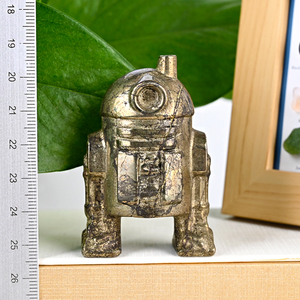 Groothandel Natuurlijke Helende Steen Kristal Sculpturen Mineraal Edelsteen Pyriet Robot Kristallen Houtsnijwerk Voor Desktop Decoratie - Product Image 5