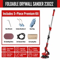 Ponceuse murale électrique portable 850W 220V, machine à poncer les murs sans poussière, légère, pour le lissage des murs secs