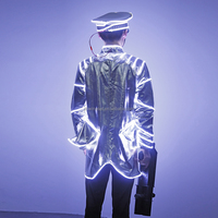 Costume de robot lumineux LED, vêtements, NOUVELLES ARRIVÉES pour DJ, scène, bar, club, spectacle, fête, Halloween, Noël, Nouvel An, fait main