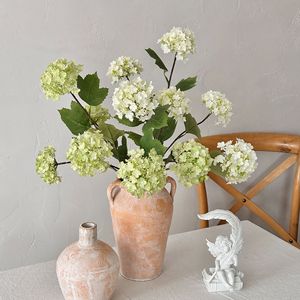 Fleurs artificielles réalistes à 3 têtes, en polyester, faites à la main, décoration moderne pour la maison - Product Image 2