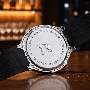MZ805 <span class=keywords><strong>Montre</strong></span> et <span class=keywords><strong>Briquet</strong></span> 2-en-1 Créatifs pour Hommes, en Métal, avec Flamme et Gaz Butane, Fabriqués à Wenzhou, Cadeau Personnalisé - Product Image 5