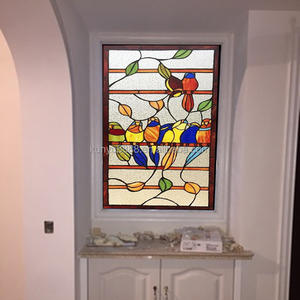 Vitrail Tiffany personnalisé directement de l'usine avec structure solide pour éclairage de portes et fenêtres, décoratif et fait main - Product Image 1