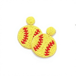 Nuevos pendientes colgantes con diseño de cara sonriente de dibujos animados, gafas de sol con bandera americana y cuentas de estrella para mujer, joyería para fiesta de boda - Product Image 2