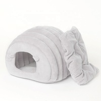 Cave douillette pour animaux de compagnie, semi-fermée, chaude et douce, style grotte, pour chiens et chats, automne-hiver, intérieur, petite maison pour animaux, maison pour chat