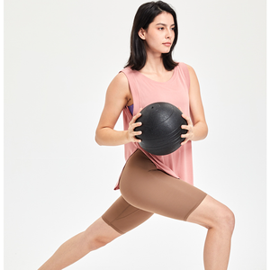 Chaleco deportivo sin mangas para mujer, ligero, con abertura lateral y bajo curvo, holgado, para yoga, correr y entrenamiento, venta al por mayor - Product Image 3
