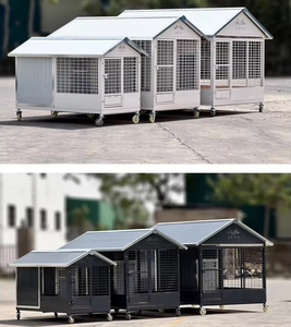 <span class=keywords><strong>Chenil</strong></span> pour chien d'extérieur en acier au carbone épaissi, respirant, imperméable et antirouille, pour grands chiens - Product Image 4