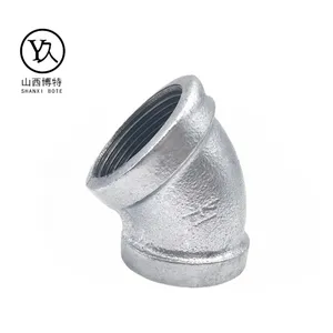 Malleable Iron 45 Elbow Pipe Fitting American Standard 45 Elbow ISO 49 Latest Fashion Durable Outdoor