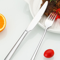 Wiederverwendbares Besteckset aus Edelstahl 304, tragbares Besteck mit individuellem Logo für Reisen, Zuhause, Outdoor-Essen und Gastronomie.