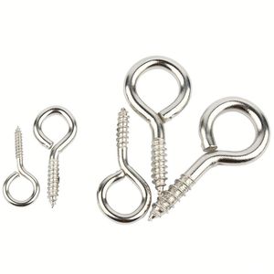 Vis autoperceuse à œil ouvert de type crochet pour bois - Product Image 1