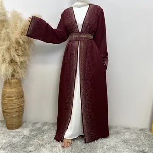 Wholesale Islamic Clothing Muslim Abaya Middle East Arab Dubai Muslim Women Large Size Cardigan Robe Islamic Clothes