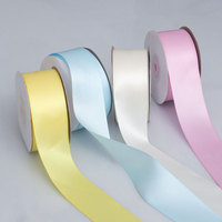 Pita Satin Poliester Lebar 4cm untuk Rangkaian Bunga, Kemasan Hadiah, Kue, Pita Buatan Tangan, Dekorasi Pernikahan, Pita Webbing