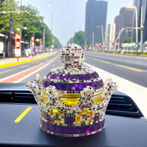 Perfume para Auto en Frasco de Vidrio Sólido, Decoración para Consola Central con Incrustaciones de Diamantes, Creativo, de Alta Calidad, Sin Necesidad de Electricidad - Product Image 2