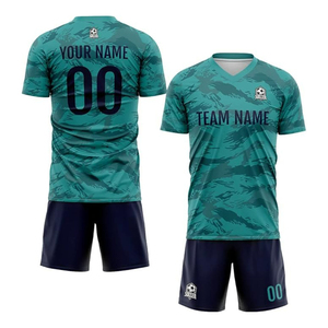 Completo da <span class=keywords><strong>Calcio</strong></span> Professionale OEM con Maglia e <span class=keywords><strong>Pantaloncini</strong></span> Stampati in Sublimazione, Tessuto Traspirante a Rete con Scollo a V, Elasticizzato, Set da <span class=keywords><strong>Calcio</strong></span> Mimetico per Uomo - Product Image 2