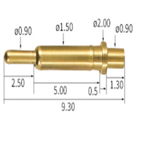 Goupilles de contact électriques, 3 broches, 5 broches, 11 broches, 12 broches, en laiton, pas cher, pour sonde, pcb, 50 pièces