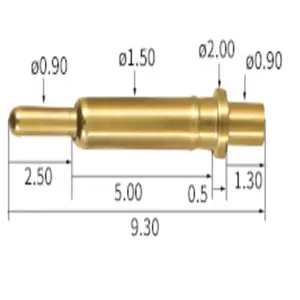 Goupilles de contact électriques, 3 broches, 5 broches, 11 broches, 12 broches, en laiton, pas cher, pour sonde, pcb, 50 pièces