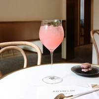Verre à pied long en cristal motif tulipe, bord évasé, pour cocktails, jus et vin – Élégant pour la maison et le bar