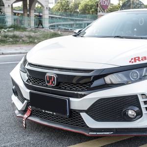 Grille de pare-chocs avant noire brillante, grille de capot, grille de phare pour Honda Civic 2016-2021 - Product Image 4