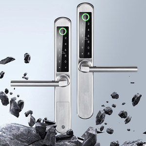 IP64 memenuhi air luar ruangan <span class=keywords><strong>2</strong></span> pegangan pilihan aluminium geser sisi ganda sidik jari ramping pintu pintar kunci TT - Product Image 4