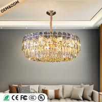 Lustre en cristal nordique, luminaires suspendus élégants pour la décoration du salon, luminaire de plafond