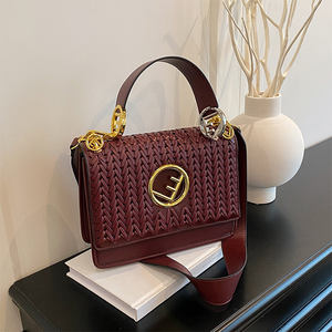 Venta al por Mayor Directa de Fábrica, Bolsos Tejidos para Mujer, Bolsos Tote Casuales de Moda, Bolsos de Hombro Multicolores para Mujer - Product Image 5