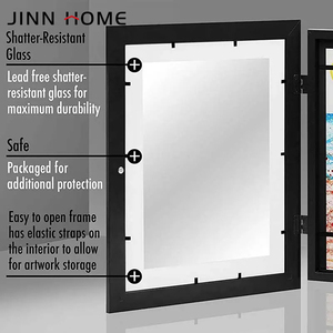 Fermeture magnétique 8x10 Cadre d'affichage en <span class=keywords><strong>verre</strong></span> incassable Cadre <span class=keywords><strong>de</strong></span> <span class=keywords><strong>photo</strong></span>/peinture pour œuvres d'art pour enfants Style simple pour usage domestique - Product Image 5