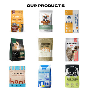 Personalizado 1kg 2kg 3kg 5kg 10kg Fondo plano Mylar Stand up Pouch Perro Gato Pescado Pájaro Bolsa de embalaje de alimentos para mascotas con cremallera - Product Image 2