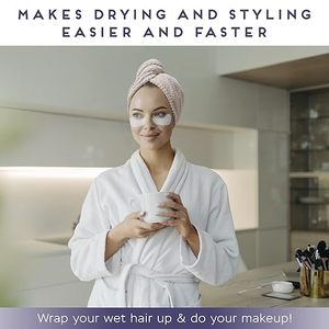 Serviette Turban de Bain en Polaire Corail Épaisse et Douce de Grande Taille, Séchage Rapide, Super Absorbante, pour Spa et Cheveux - Product Image 4