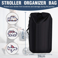 Sac de rangement de voyage pour poussettes, sac de transport pour poussette imperméable en Oxford pour les voyages en avion