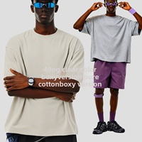 Nouvelle Collection Printemps/Été 2026 – T-shirt Homme Col Rond Manches Courtes Coupe Ample BOXY en Coton Pur Lourd 400G Couleur Unie