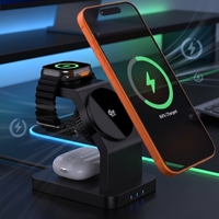 Gadgets innovants Funxim S6, station de charge sans fil magnétique intelligente 3 en 1, charge rapide PD 25W, ventilateur de refroidissement à glace