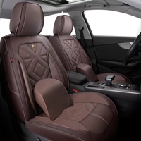Fundas Universales de Cuero para Asientos de Coche, Juego Completo, Interior Automotriz de Lujo, Fundas de Asiento de Coche Personalizadas de PU/PVC