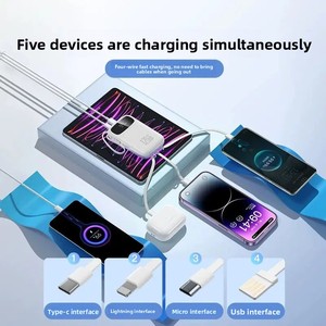 [Certificato 3C, sicuro per aerei] <span class=keywords><strong>Power</strong></span> Bank al Litio Polimero Ultra-sottile da 20.000 mAh con Ricarica Ultra-rapida da 22.5W e 4 Cavi Portatili - Product Image 4