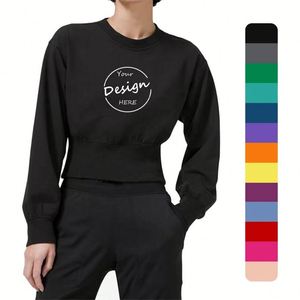 Sweat à capuche personnalisé pour femmes Sweat-shirts à capuche décontractés pour femmes Pull-over Crop Top Oversize Sweats à capuche pour femmes en vrac - Product Image 6