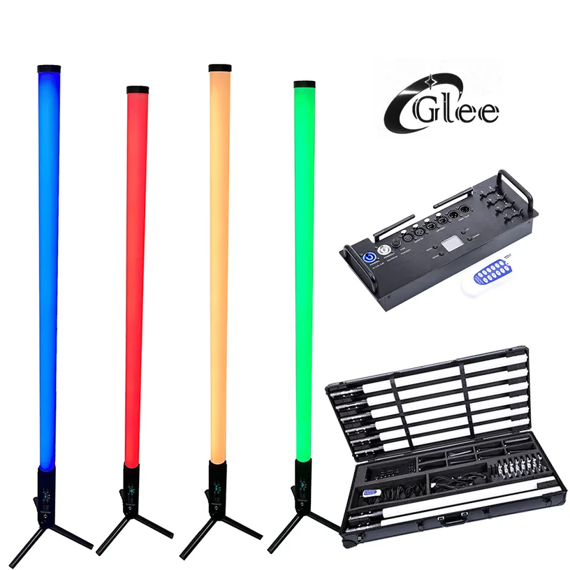 Alimentation par batterie sans fil DMX Wifi APP contrôle linéaire RVB LED vidéo Pixel Mapping Tube Light 360 Outdoor IP65