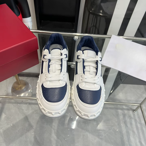 Rivet Thick Sole Color <b>Blocked</b> Board Shoes Women Summer Breathable Cushioning Soft Lightweight Height Increasing Casual - Product Image 1