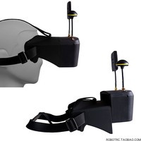 Lunettes FPV EV800D 5.8G 40CH 5 pouces 800*480 HD DVR Diversity avec batterie et casque vidéo métallique pour modèle RC et drone FPV