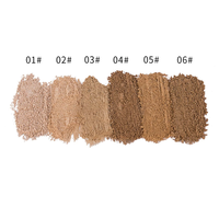 Vente en gros de poudre libre de réglage de visage de maquillage de haute qualité contenant transparent avec étiquette privée personnalisée feuilletée