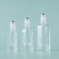 Flacons en verre cylindriques transparents avec pulvérisateur à pompe de luxe, 3 ml, 6 ml, 12 ml, flacon rechargeable pour huile essentielle, impression UV