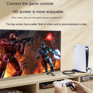 Câble <span class=keywords><strong>ZOZ</strong></span> HDTV 8K 60Hz 2.1 48 Gbps haute vitesse en alliage d'aluminium tressé, compatible HDTV 4K 120Hz 240Hz HDR EARC, PS5, Xbox, TV - Product Image 2