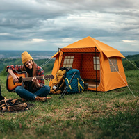 Tente gonflable de montagne, résistante au vent fort, imperméable, tente pneumatique pour aventures en haute altitude