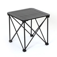 Table de camping pliable carrée de taille moyenne pour loisirs en plein air, en alliage d'aluminium, multifonctionnelle, portable, barbecue T3-005