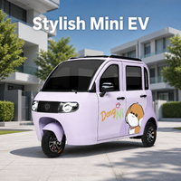 Tricycle électrique mini pas cher au prix d'usine, véhicule mini-passagers à 3 roues avec porte et fenêtre pour les trajets scolaires