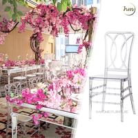 Chaise moderne élégante en plexiglas chaises Chiavari en acrylique transparent résine cristal clair pour mariage événement mobilier d'hôtel