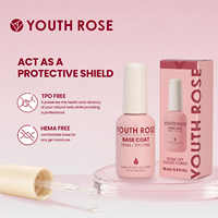 YOUTH ROSE 2026 Nouvelle Base de Vernis Gel UV SANS HEMA SANS TPO Sans Chauffage Forte Adhérence Auto-lissante pour Fournitures Onglerie
