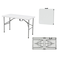 Garden Restaurant Cheap (4cm) 72inch 4 Ft 122cm Plastique Pliant Portable Pliable en Demi Table