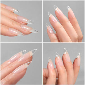 Faux ongles à presser dans un cercueil Matériau ABS de style français <span class=keywords><strong>Capsule</strong></span> Gel Ongles Système d'extension Conseils d'ongles pour l'application des doigts - Product Image 5