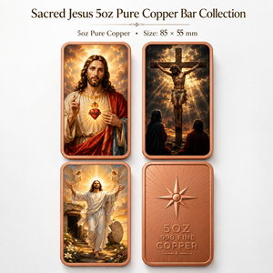 Wholesale 5oz .999 Fine <strong>Copper</strong> Bar Set, 2D UV Printed Jesus Religious 3 Pcs Faith Sacred Collectible <strong>Copper</strong> <strong>Gifts</strong> - Product Image 1